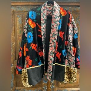 Zara Trafaluc multicolored woman’s velvet cape